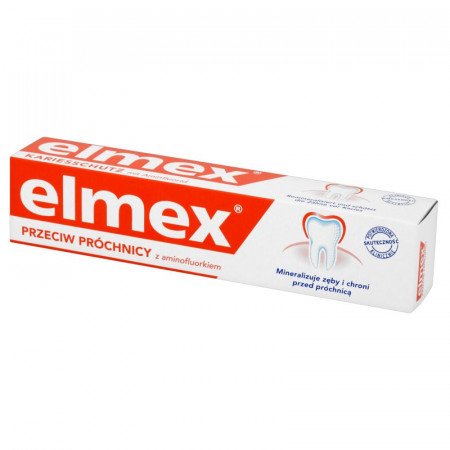 Elmex, przeciw próchnicy z aminofluorkiem, pasta do zębów, 75 ml