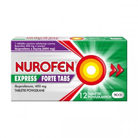 Nurofen Express Forte Tabs, tabletki powlekane, ibuprofen 400