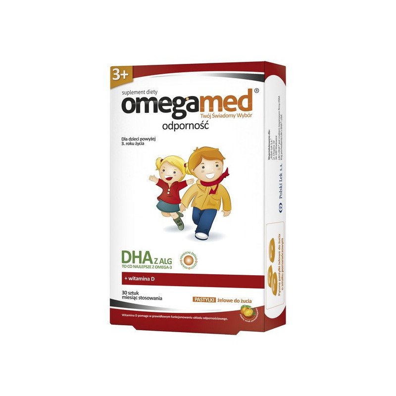 Omegamed Odporność 3+, pastylki żelowe do żucia, 30 szt.