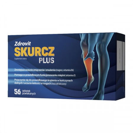 Zdrovit Skurcz Plus (magnez na skurcze) 56 tabletek powlekanych