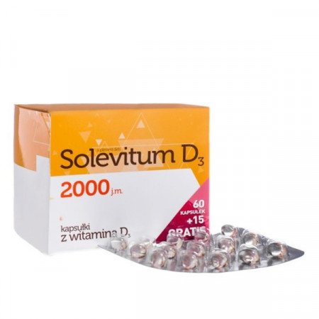 Solevitum D3 (witamina D3 2000 j.m.), 60 kapsułek + 15 gratis!