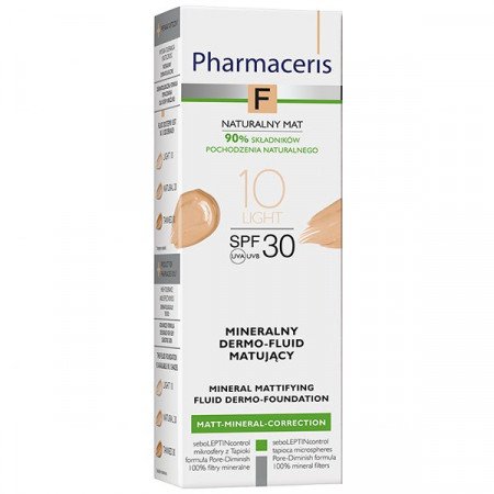 Pharmaceris F, fluid matujący, Light 10, SPF 30, 30 ml