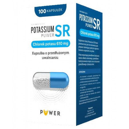 PUWER POTASSIUM SR Chlorek potasu 610 mg, 100 kaps.