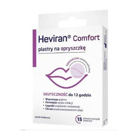 Heviran Comfort, plastry na opryszczkę, 15 sztuk