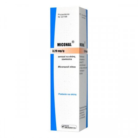 Miconal, 3,29 mg/g, aerozol na skórę, 39,5 g