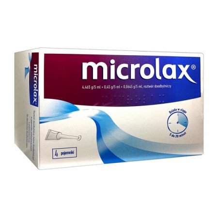 Microlax, 4,465 g+0,0645 g+0,45 g, roztwór doodbytniczy, 4
