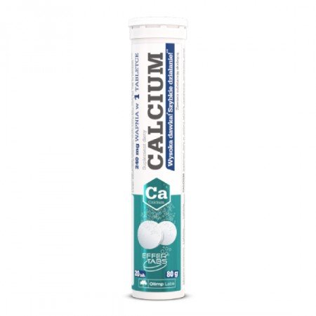 Olimp Calcium x 20 tabl musujących, wapno o smaku cytrynowym