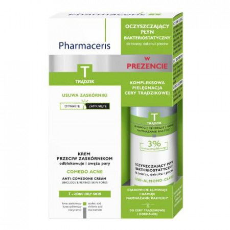 PHARMACERIS T COMEDO ACNE Krem przeciw zaskórnikom 40ml + Płyn