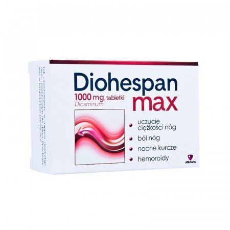 Diohespan max, diosmina 1000 mg, tabletki, 30 szt.