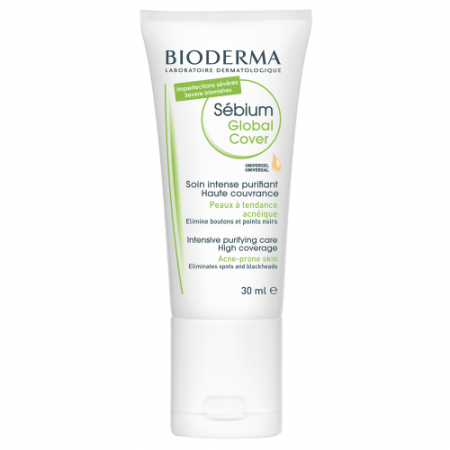 Bioderma Sebium Global Cover Koloryzujący krem z punktowym