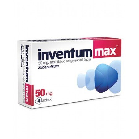 Inventum Max, sildenafil 50 mg 4 tabletki do żucia, potencja