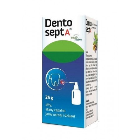 Dentosept A, spray do stosowania w jamie ustnej, 25 g, afty