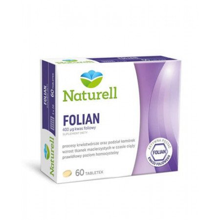 Naturell Folian 400 µg kwasu foliowego, 60 tabletek