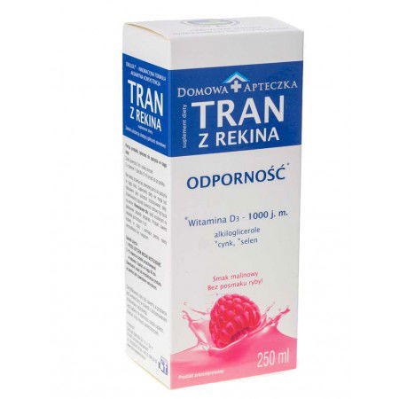 Domowa Apteczka Tran z rekina malinowy 250ml