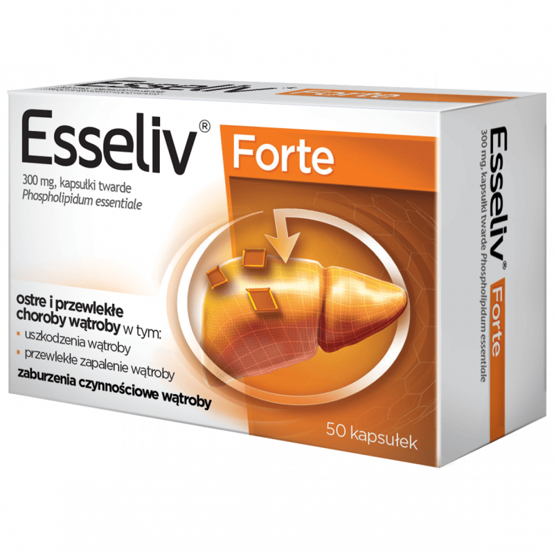 Esseliv Forte, 300 mg fosfolipidów, 50 kapsułek