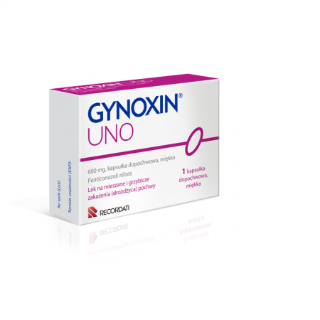 Gynoxin Uno 600 mg, 1 kapsułka dopochwowa