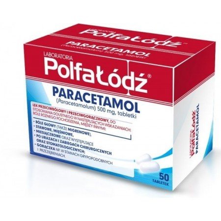 Paracetamol Polfa-Łódź tabl. 0,5g 50 tabl.