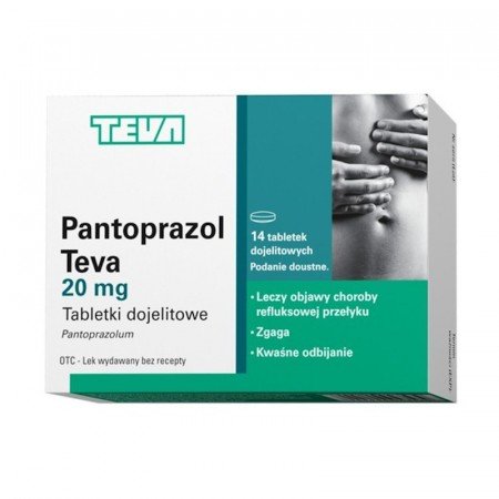 Pantoprazol Teva 20 mg 14 tabletek dojelitowych