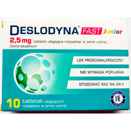 Deslodyna fast junior 2,5 mg, 10 tabletek