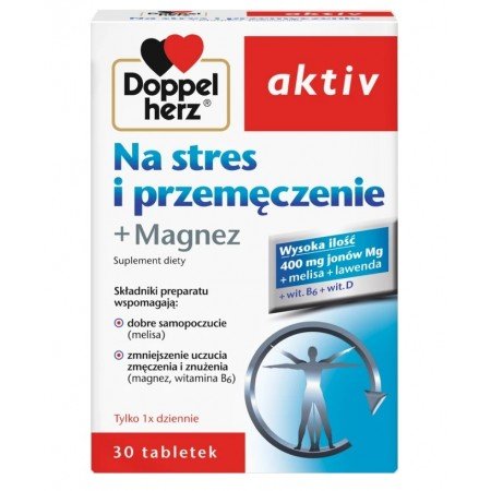 Doppelherz Aktiv Na stres i przemęczenie + Magnez, 30 tabletek
