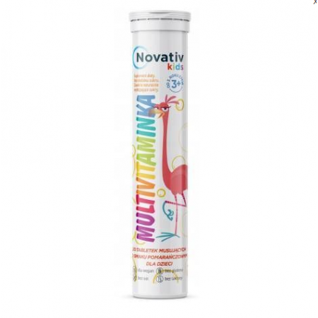 Novativ Kids Multivitaminka dla dzieci tabletki musujące - 20