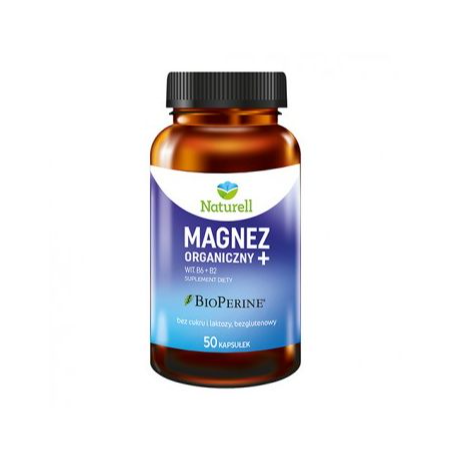 NATURELL Magnez Organiczny + kaps. 50kaps.