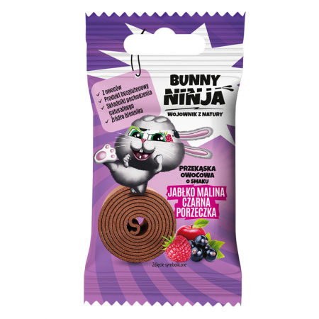 Bunny Ninja Przekąska owocowa o smaku jabłko malina porzeczka