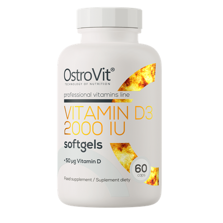 OstroVit Vitamin D3 2000 IU softgels kapsułki miękkie - 60 kaps.