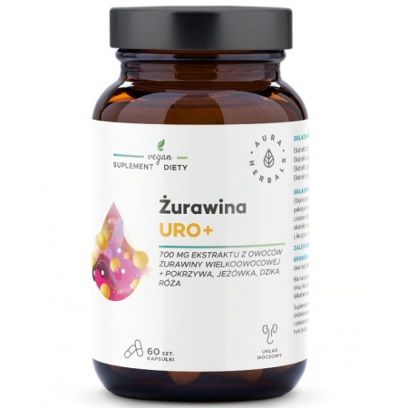 Aura Herbals Żurawina Uro+ kapsułki - 60 kaps.