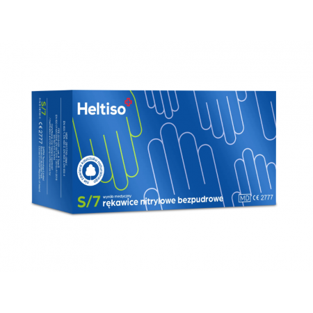 Heltiso Rękawice diagnostyczne i ochronne bezpudrowe nitrylowe