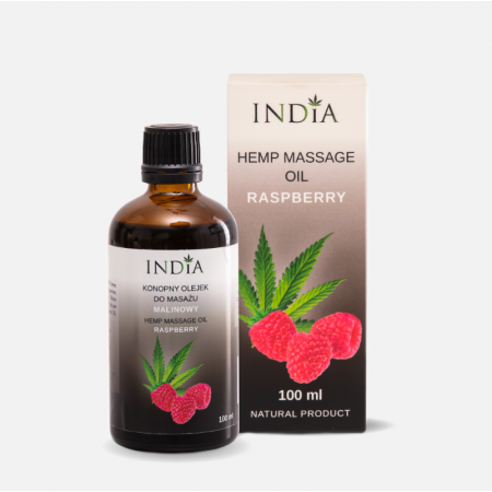 INDIA Konopny olejek do masażu malinowy 100ml