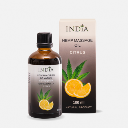INDIA Konopny olejek do masażu cytrusowy 100ml