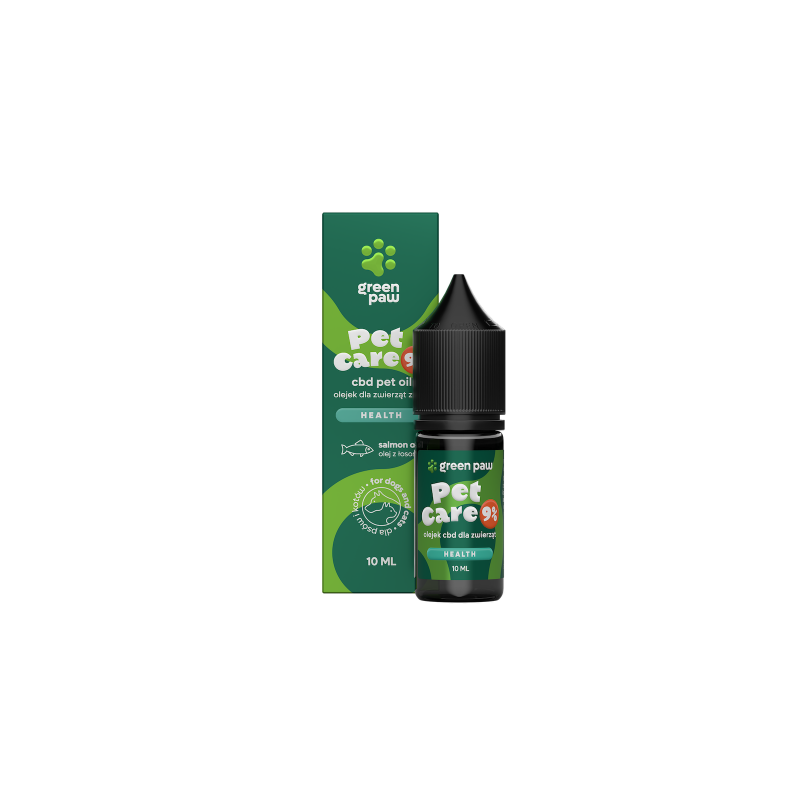 Green Paw Pet Care 9% Olejek dla zwierząt z CBD - - 10 ml Green Paw Pet Care 9% Olejek dla zwierząt z CBD - - 10 ml