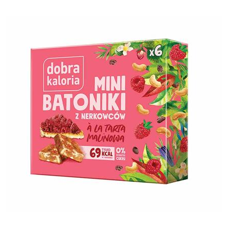 Dobra kaloria mini batoniki ala tarta malinowa 102 g