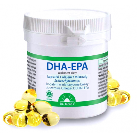 DHA-EPA Olej z mikroalg Schizochytrium kapsułki - 60 kaps.
