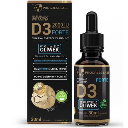 Naturalna Witamina D3 2000 IU Forte krople - 30 ml