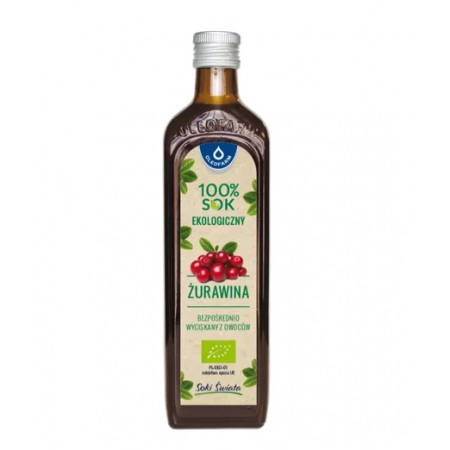 100% Sok ekologiczny Żurawina 490 ml