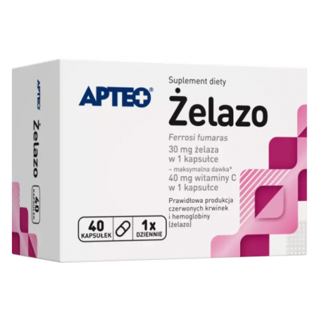 Żelazo Apteo kapsułki - 40 kaps.