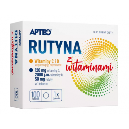 Rutyna Z Wit. C Apteo tabletki - 90 tabl. (+ 10 tabletek gartis)