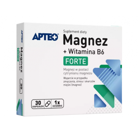 Magnez Forte + Witamina B6 Apteo kapsułki - 30 kaps.