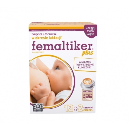 Femaltiker Plus smak caffe latte saszetka - 14 sasz.
