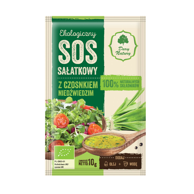 Dary Natury sos sałatkowy z czosnkiem niedźwiedzim 10 g Dary Natury sos sałatkowy z czosnkiem niedźwiedzim 10 g