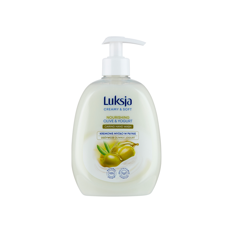 LUKSJA CREAMY & SOFT Kremowe mydło w płynie OLIWKA, 500 ml