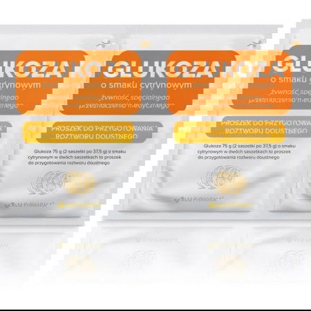 Glukoza o smaku cytrynowym 2 saszetki po 37,5 g Glukoza o smaku cytrynowym 2 saszetki po 37,5 g_2
