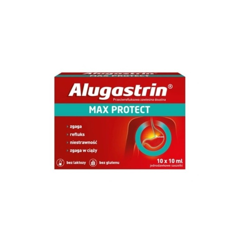 Alugastrin Max Protect, zawiesina doustna, 10 saszetek Alugastrin Max Protect, zawiesina doustna, 10 saszetek