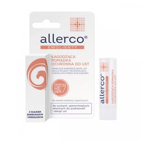 Allerco Emolienty, pomadka łagodząca ochronna do ust, 4,9 g_2