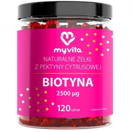 MyVita Żelki naturalne Biotyna (120 szt) MyVita Żelki naturalne Biotyna (120 szt)_2