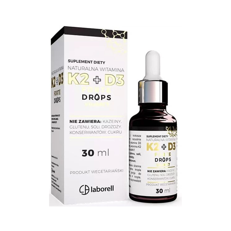 LABORELL Naturalna Witamina K2+D3 Forte Drops 30ml LABORELL Naturalna Witamina K2+D3 Forte Drops 30ml