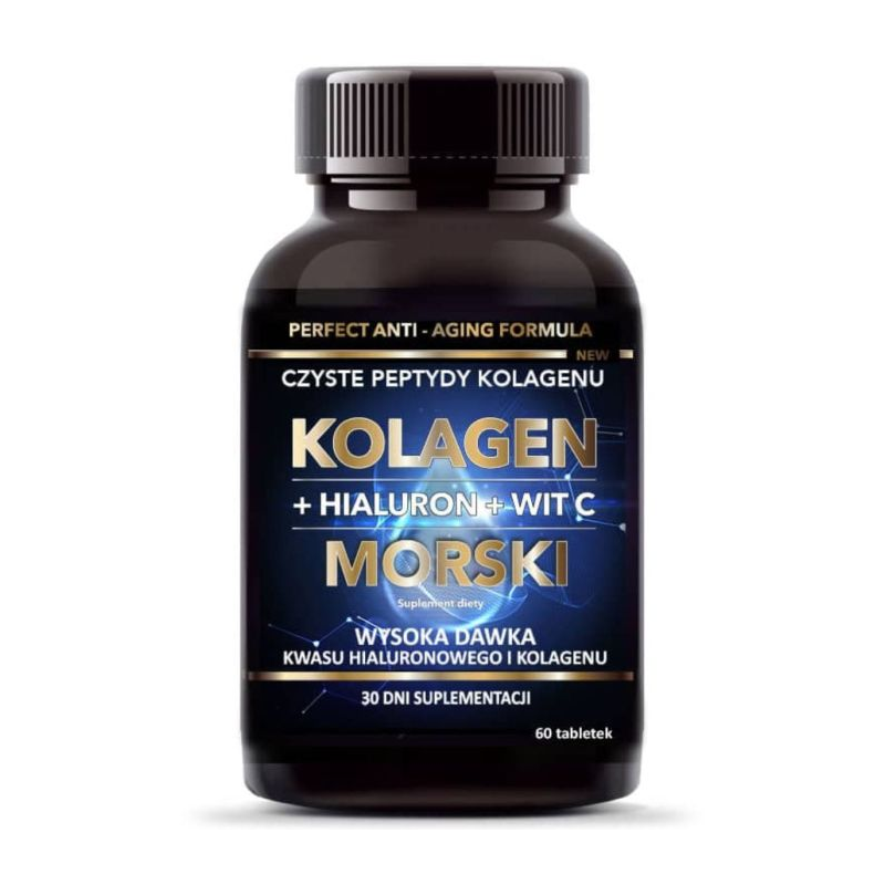 Perfect Anti-Aging Formula Kolagen morski+Hialuron+Wit.C Perfect Anti-Aging Formula Kolagen morski+Hialuron+Wit.C tabletki - 60 tabl.