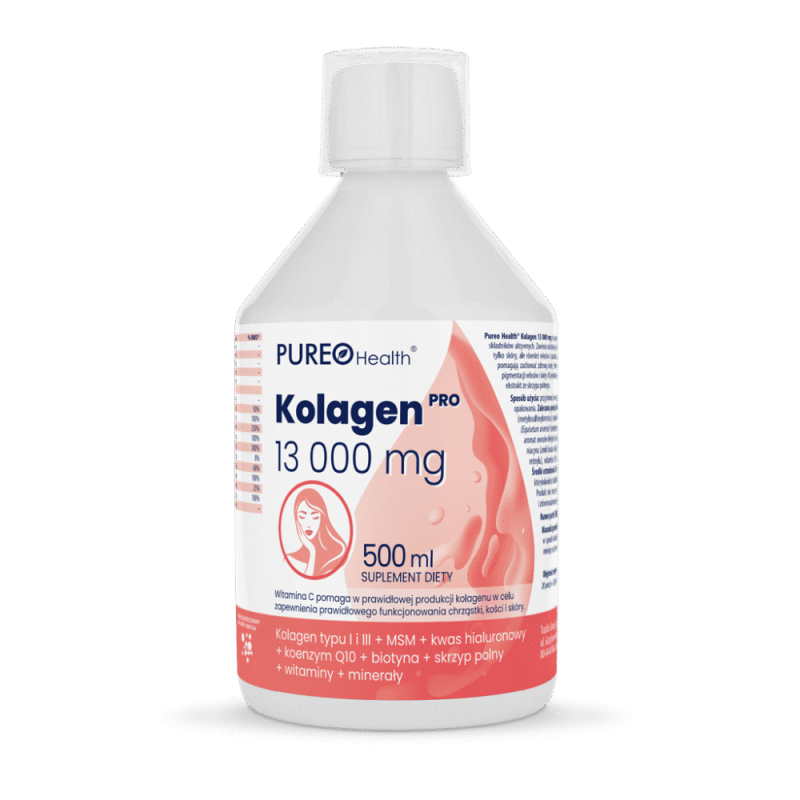 Pureo Health Kolagen Pro 13000 mg, płyn o smaku owoców leśnych Pureo Health Kolagen Pro 13000 mg, płyn o smaku owoców leśnych , 500 ml